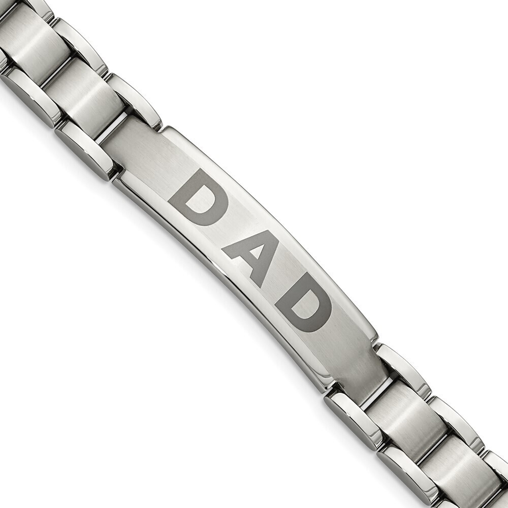 Kazi Luxury Steel Lasered DAD Bracelet